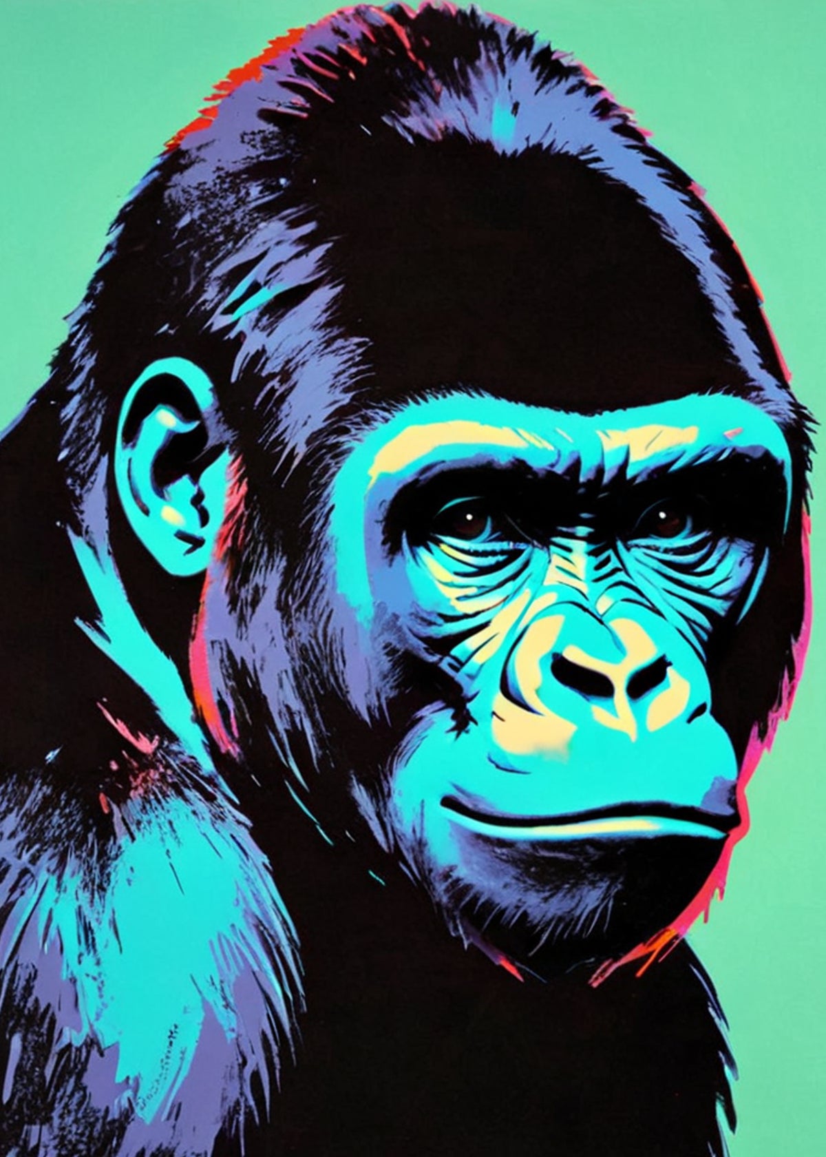 Affiche Electric Gorilla - Alvin & Norman Studio