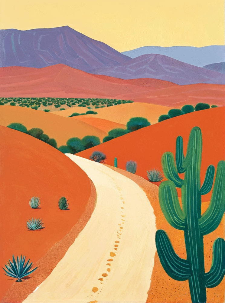 Affiche « La piste des cactus » - Alvin & Norman Studio