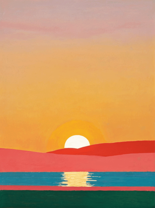 Affiche « Le soleil des collines roses » - Alvin & Norman Studio