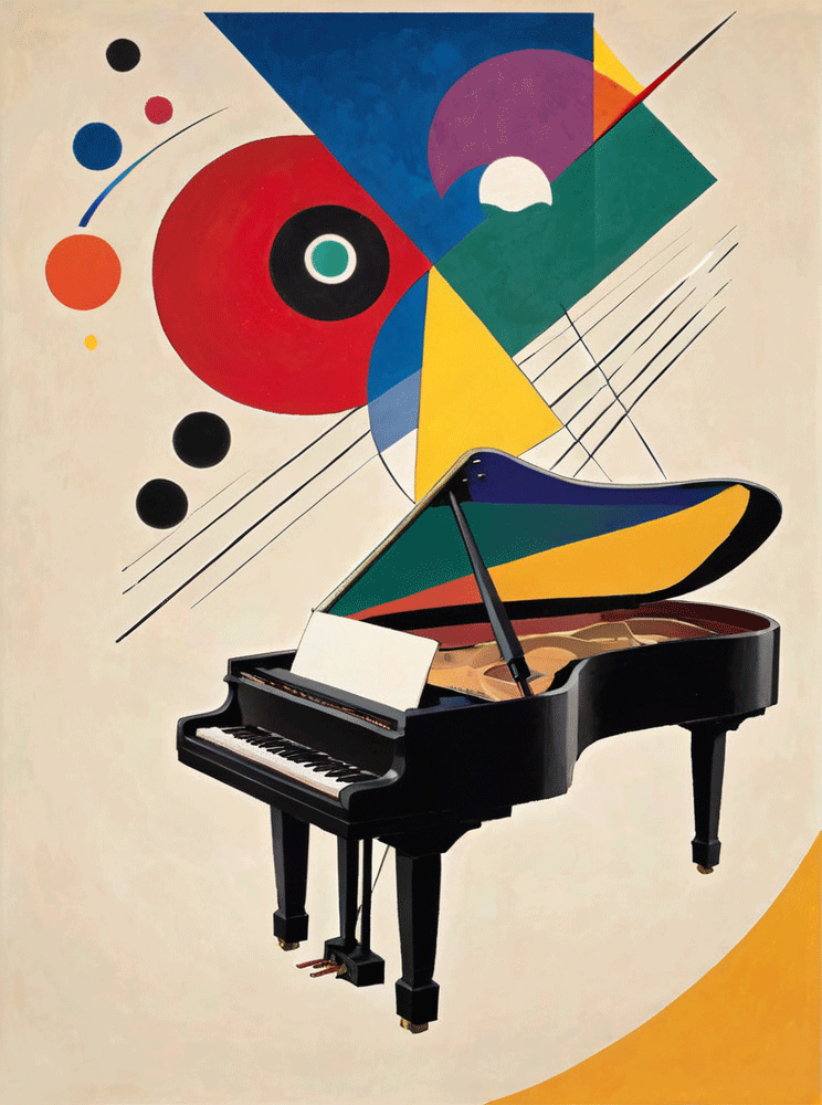 Affiche «Piano en orbite» - Alvin & Norman Studio