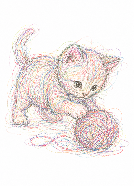 Affiche Le chaton aux mille fils - Alvin & Norman Studio
