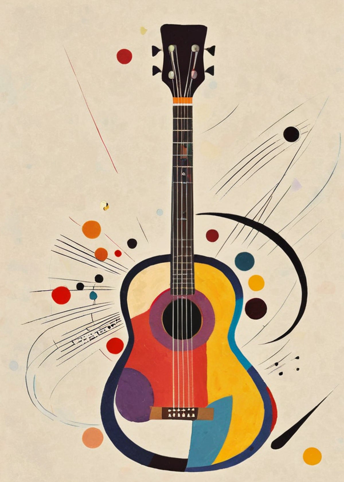 Affiche « Guitare en liberté » - Alvin & Norman Studio