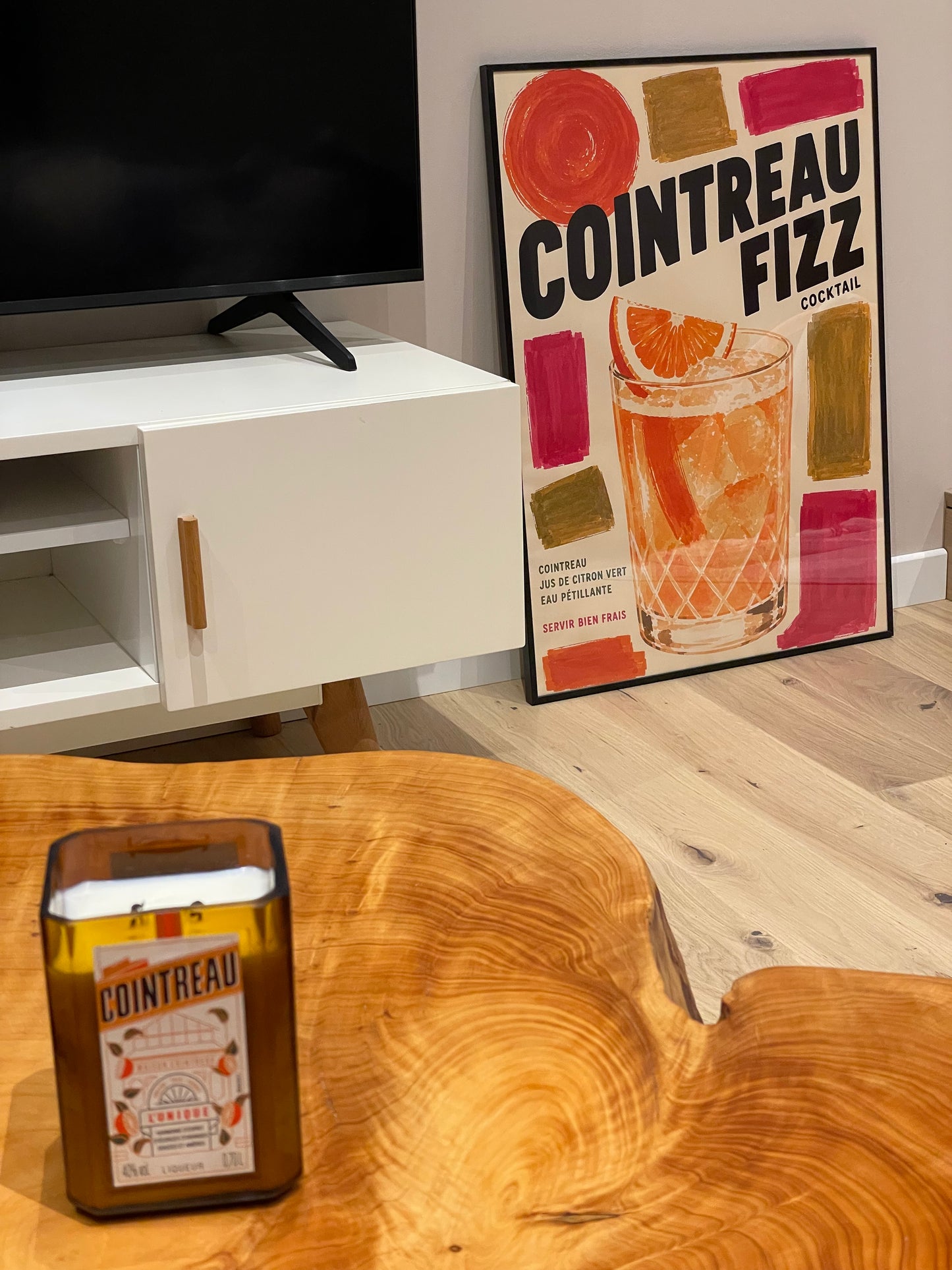 Affiche vintage cocktail Cointreau Fizz