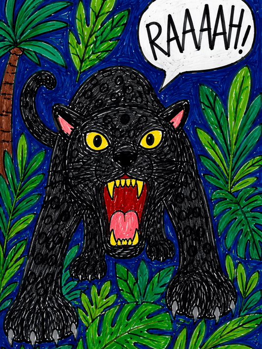 Affiche Panthère pop : Rawww ! - Alvin & Norman Studio