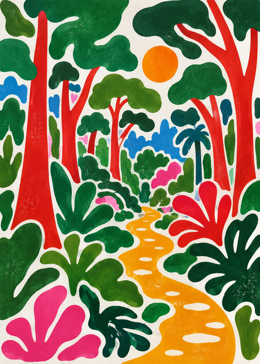 Affiche Le sentier orange - Alvin & Norman Studio