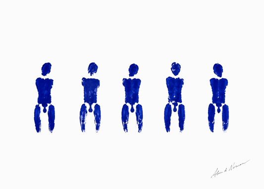 Affiche Cinq en bleu - Alvin & Norman Studio